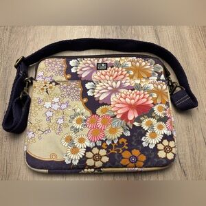 Vintage Lucky Brand Floral Lap Top Messenger Bag